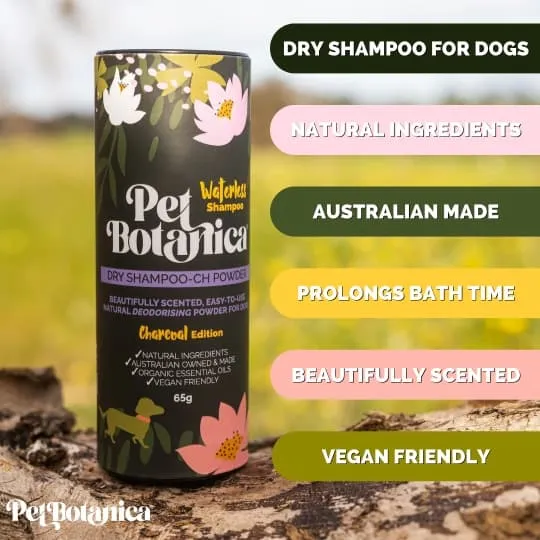 Pet Botanica Dry Shampoo Powder Charcoal Edition for Dogs 65g