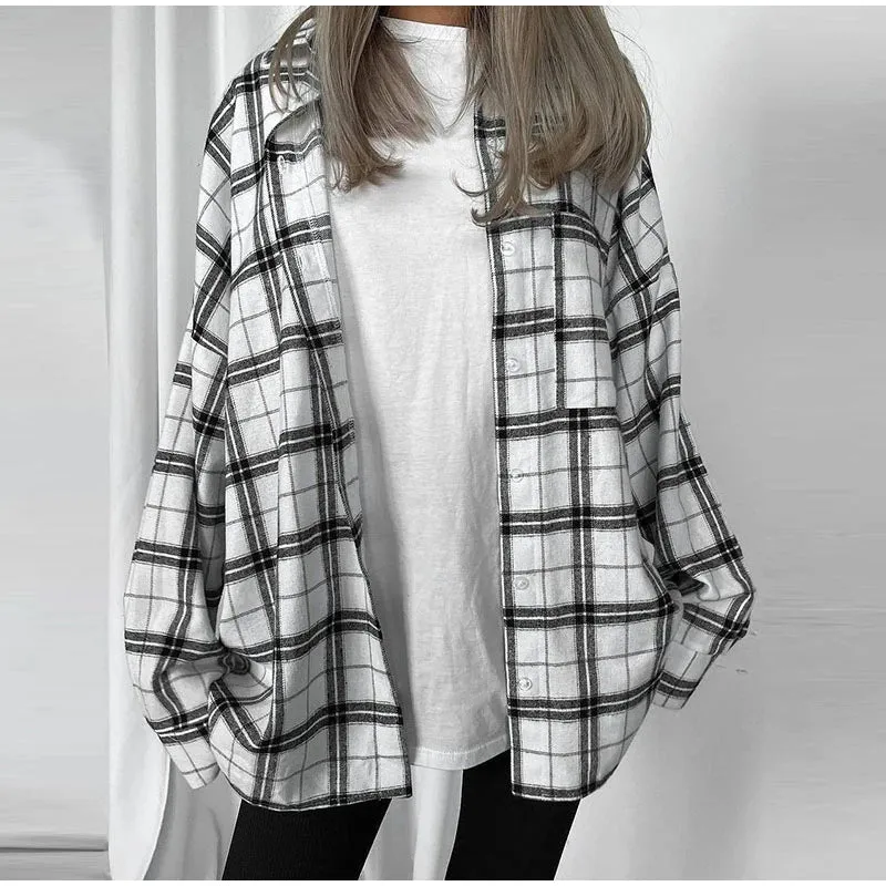 Plaid flannel shacket