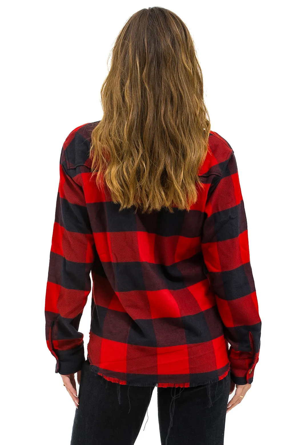 PLAID FLANNEL WESTERN SHIRT - BUFFALO PLAID