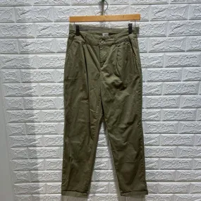 Pleated Waist Tapered Leg Chino Pants