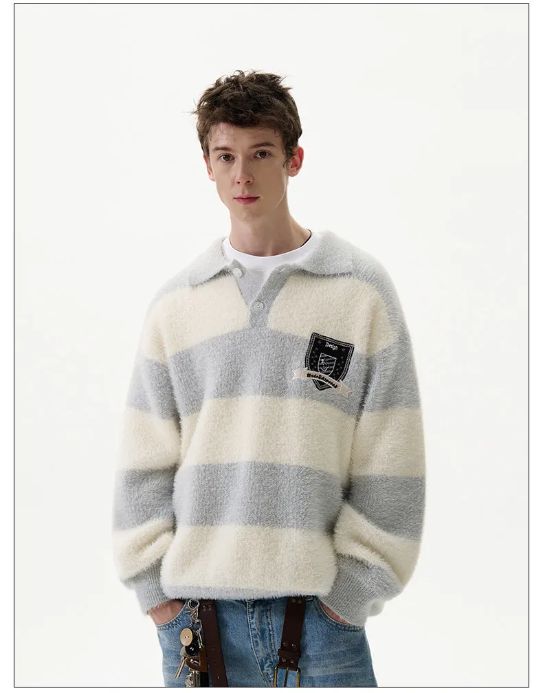 Polo collar Loose sweater