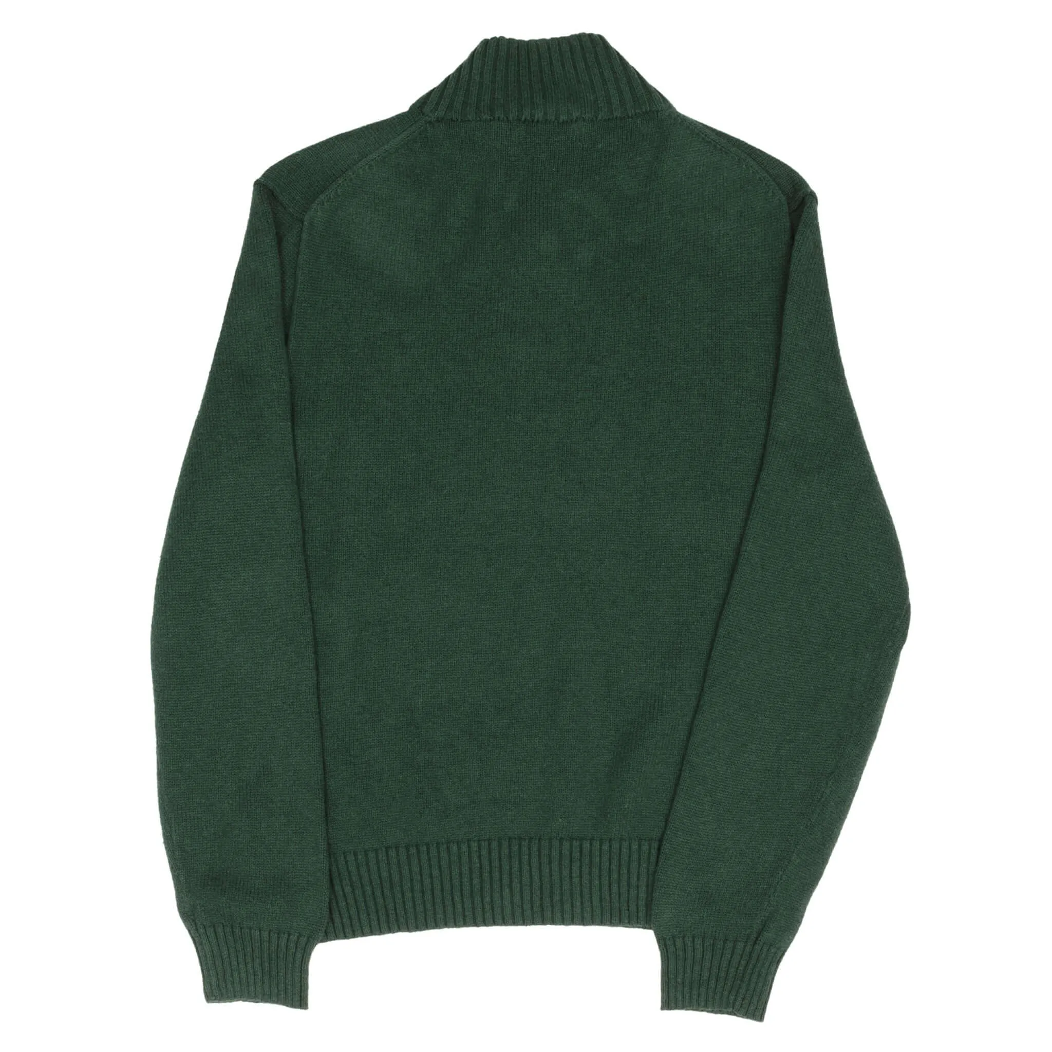 POLO RALPH LAUREN GREEN KNIT QUARTER 1/4 ZIP SWEATER SIZE MEDIUM