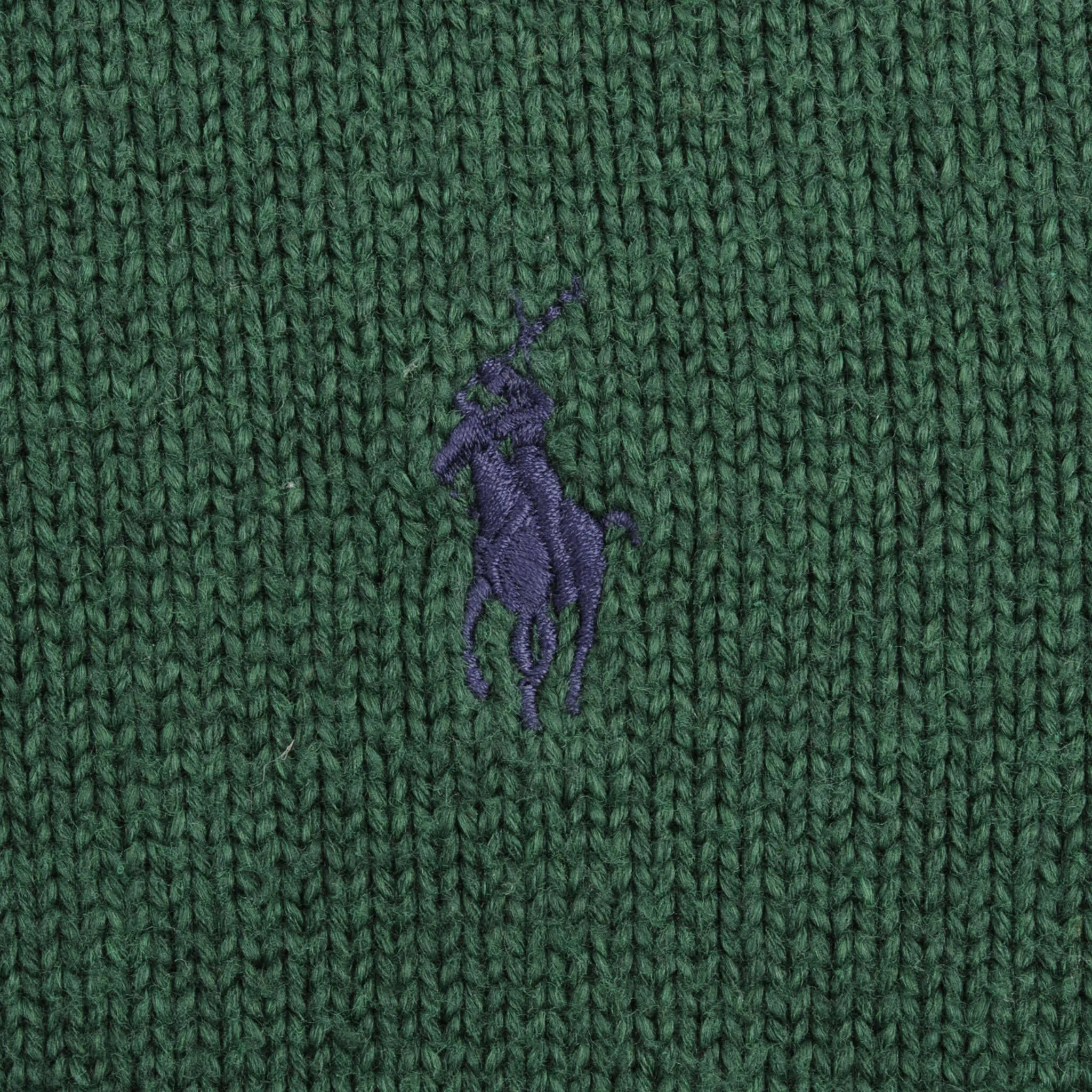 POLO RALPH LAUREN GREEN KNIT QUARTER 1/4 ZIP SWEATER SIZE MEDIUM