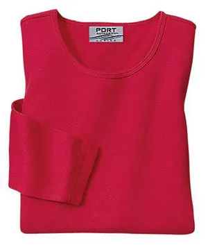 Port Authority - Ladies Long Sleeve Scoop Neck T-Shirt.  L340C