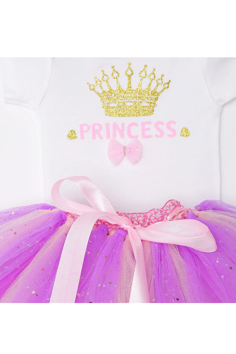 Princess bodysuit with tutu skirt and hairband