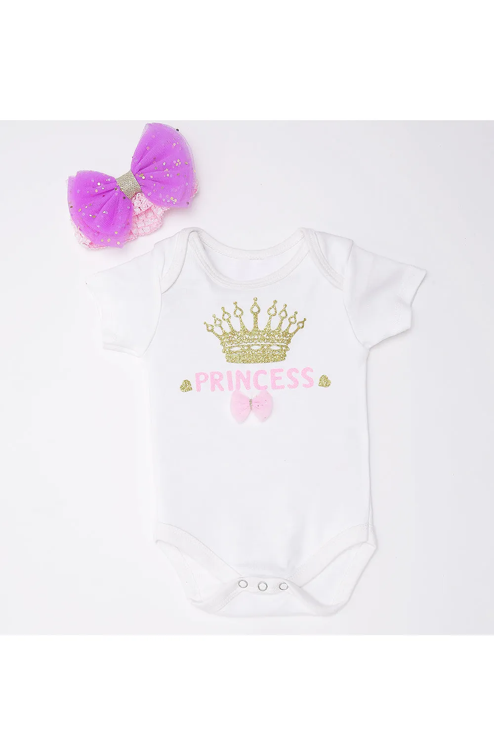 Princess bodysuit with tutu skirt and hairband