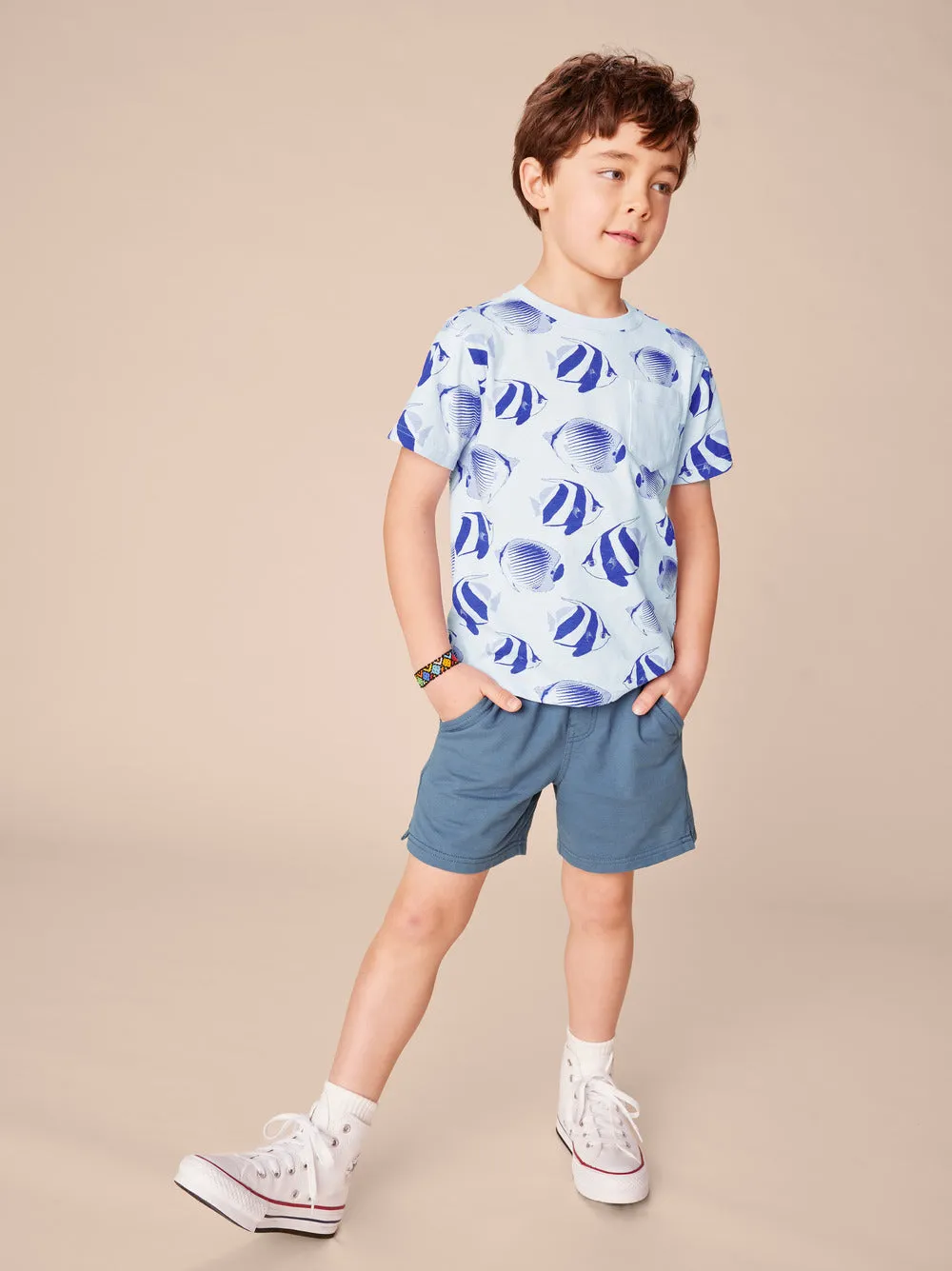 Printed Pocket Tee - Angelfish