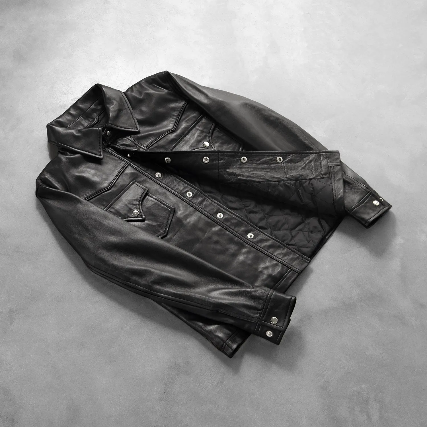 Ranchson Black Leather Shirt