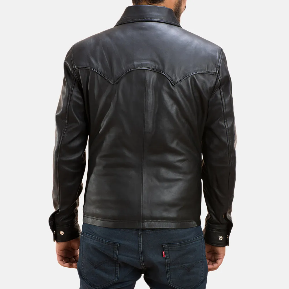 Ranchson Black Leather Shirt