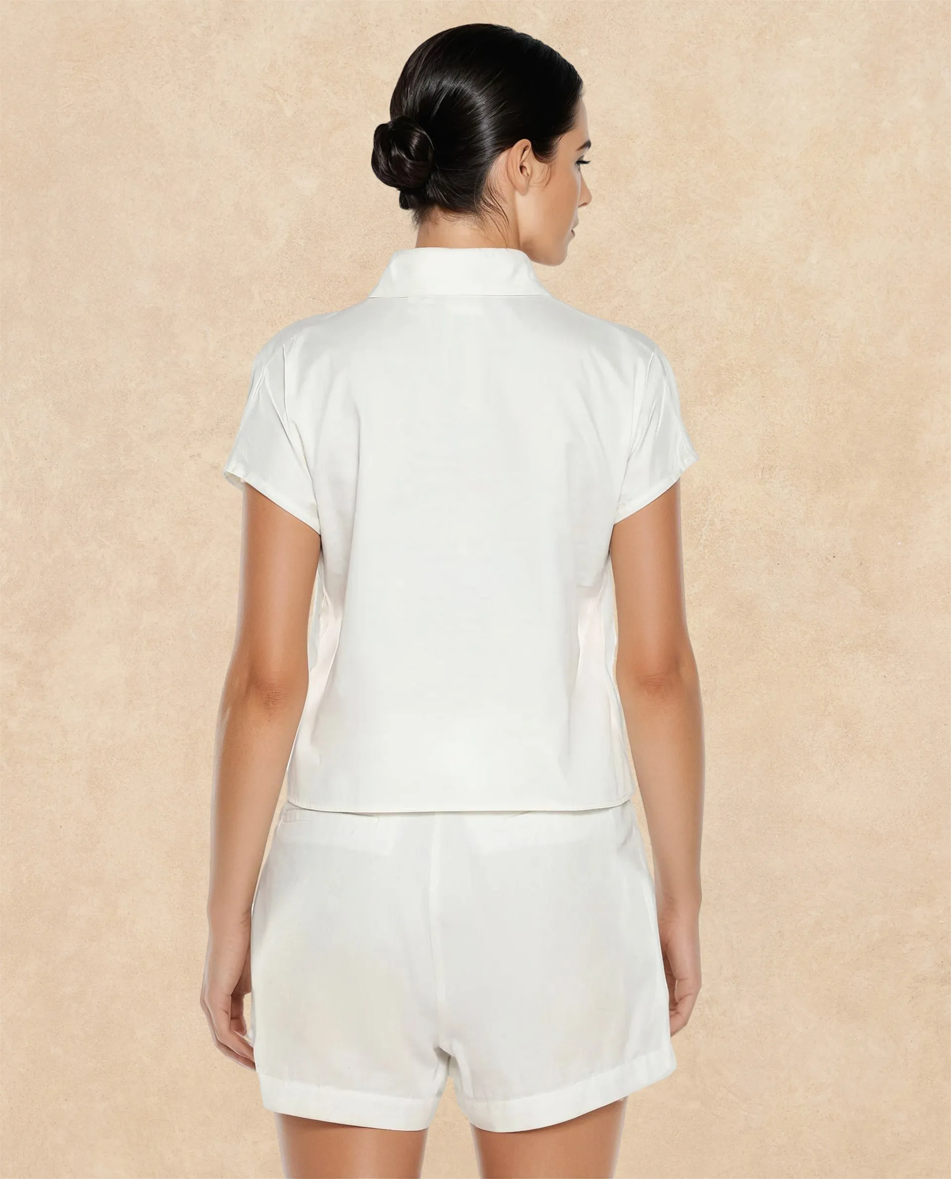 Rareism Women Aurelia Off White Plain Top