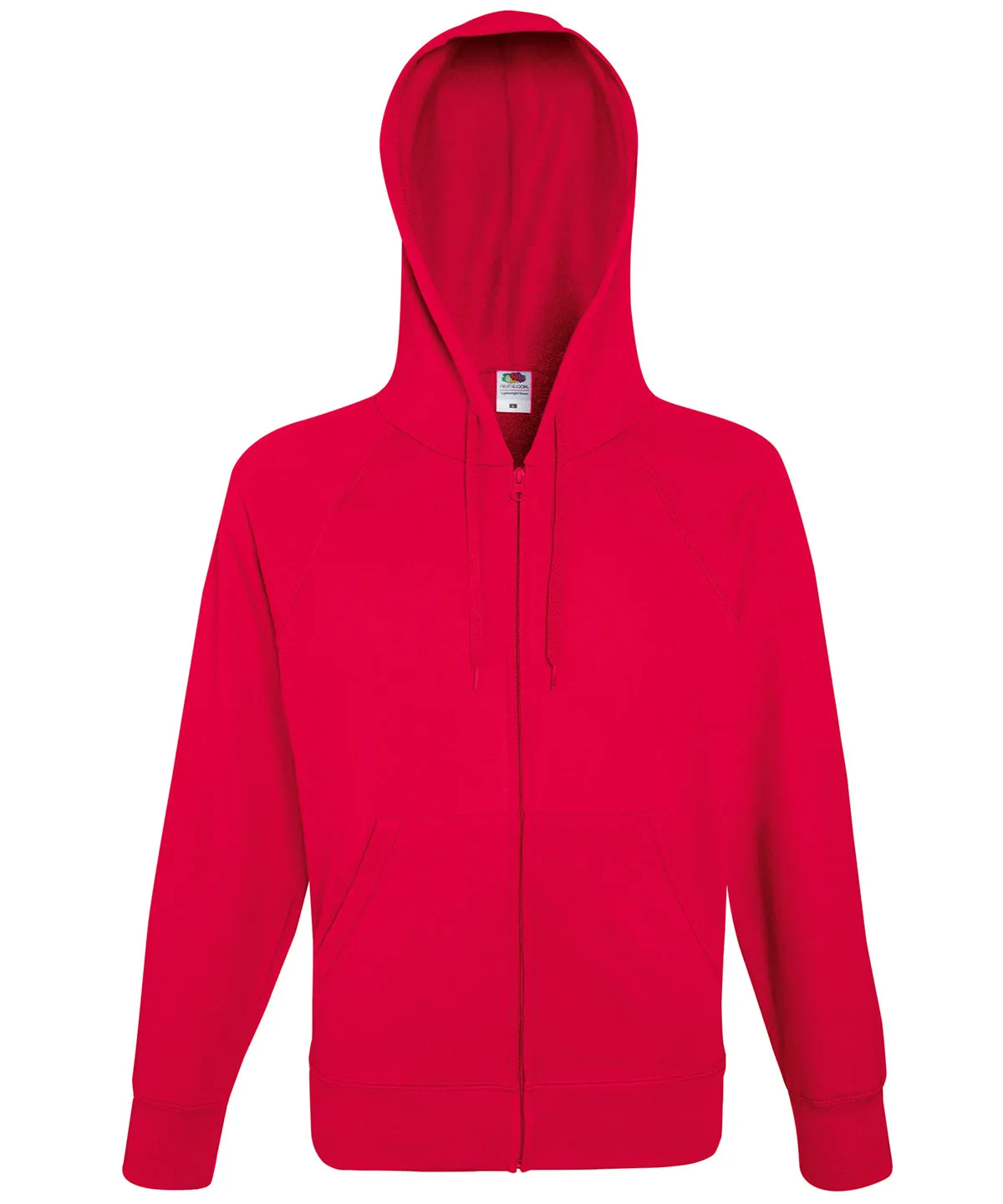 Red - Lightweight hooded sweatshirt jacket