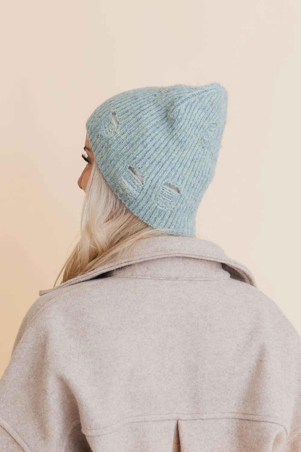 Rugged Edge Distressed Knit Beanie