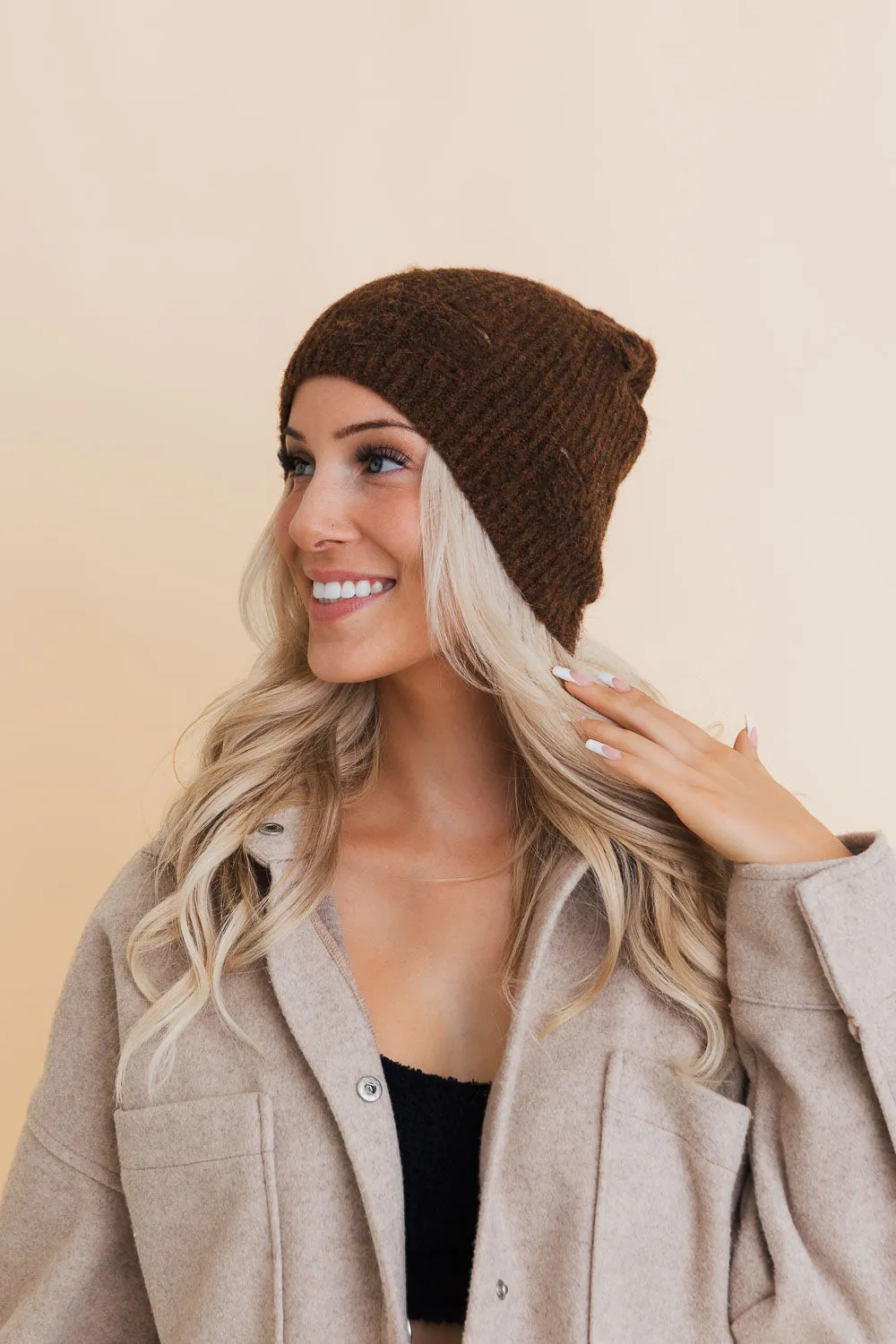 Rugged Edge Distressed Knit Beanie