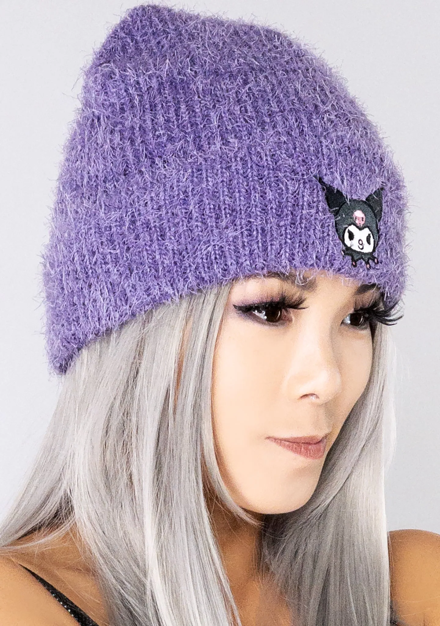 Sanrio Kuromi Soft Fuzzy Beanie