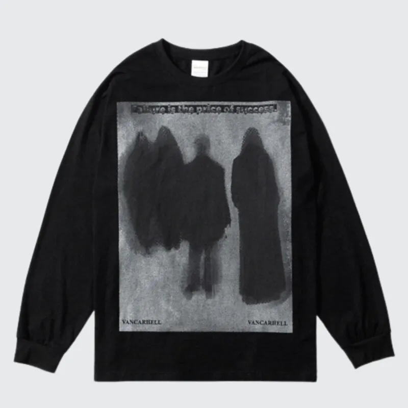 Shadow Print Long Sleeve T-Shirt