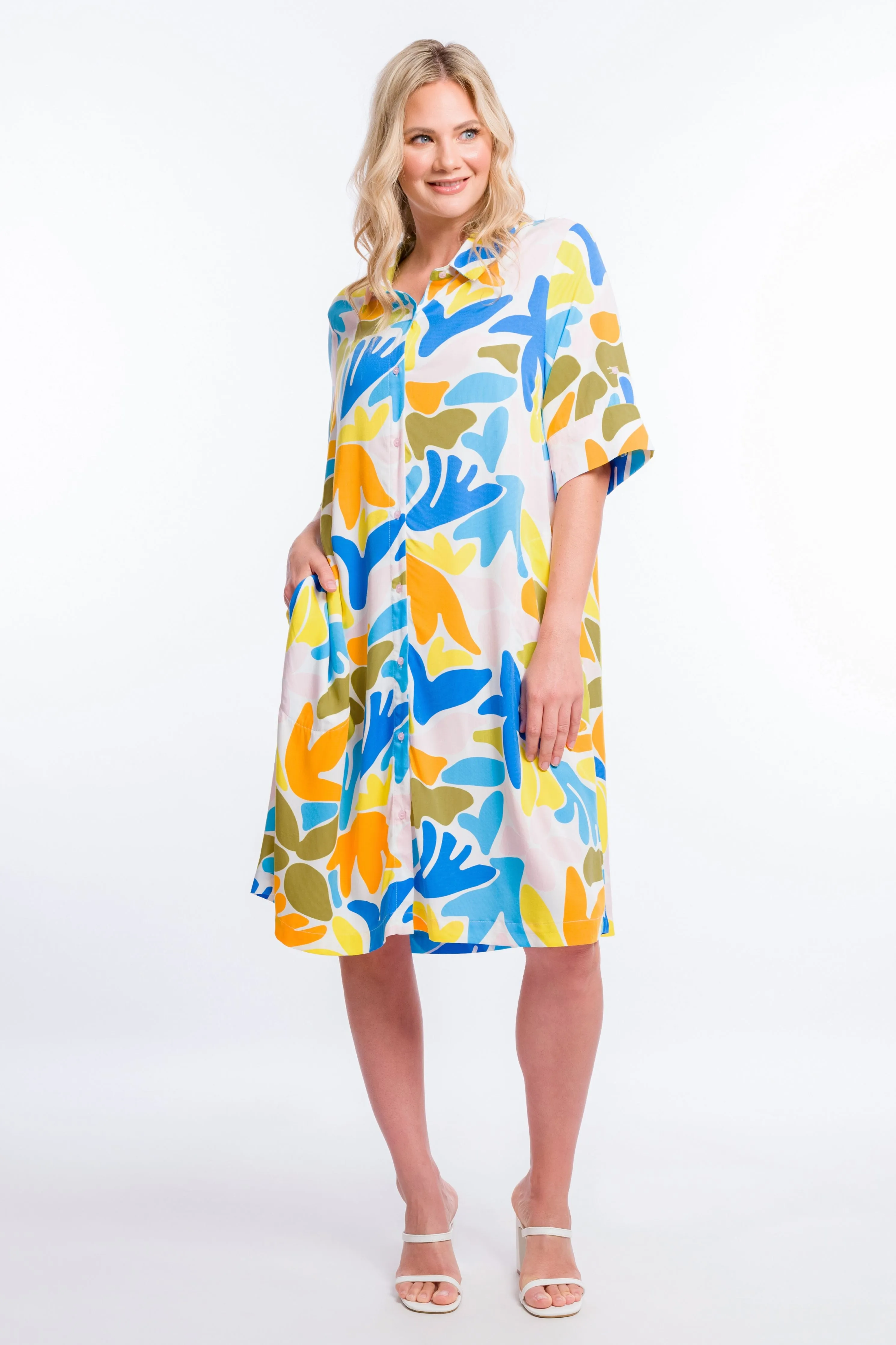 Shirt Dress | Crested Sunburst | FINAL SALE