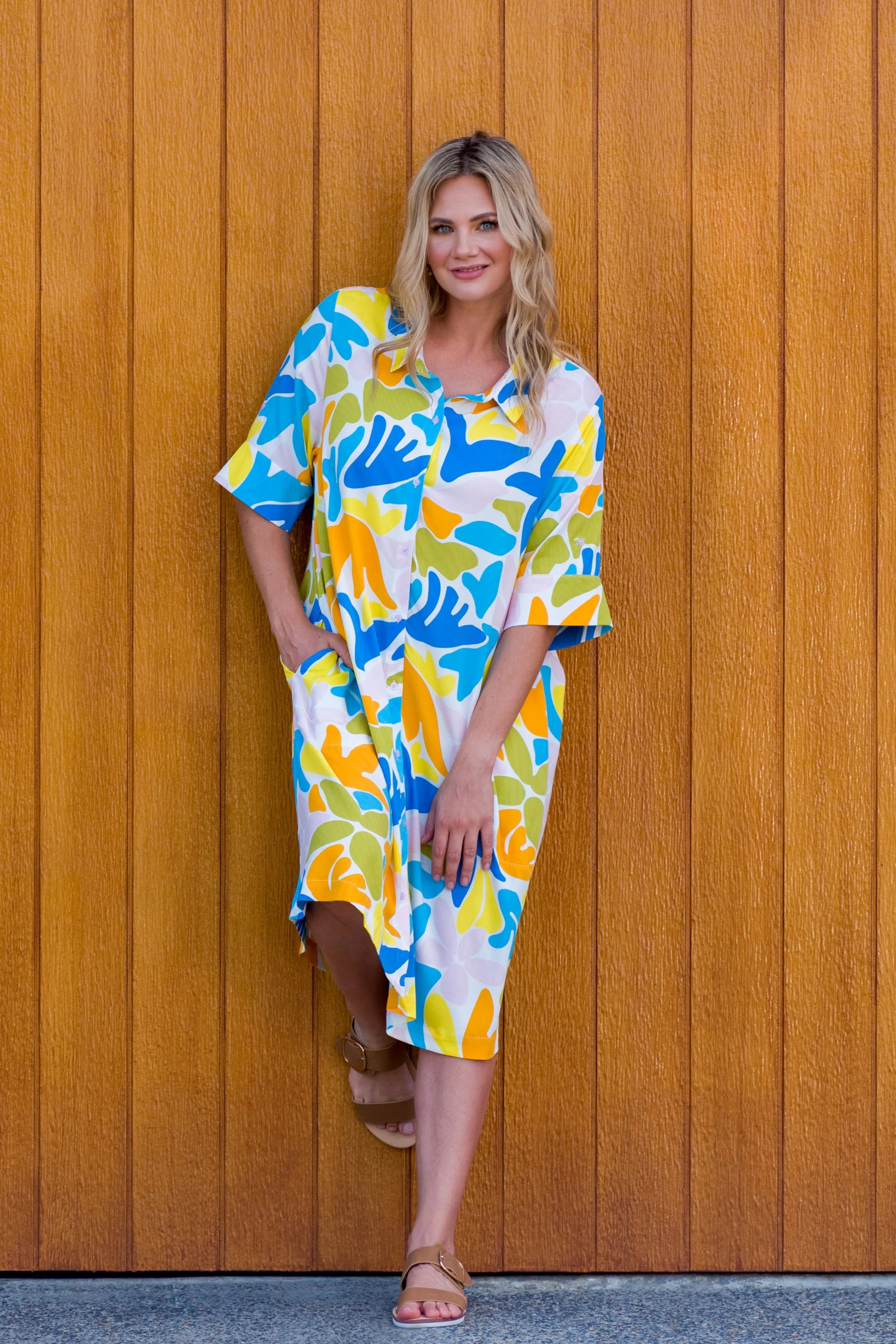 Shirt Dress | Crested Sunburst | FINAL SALE