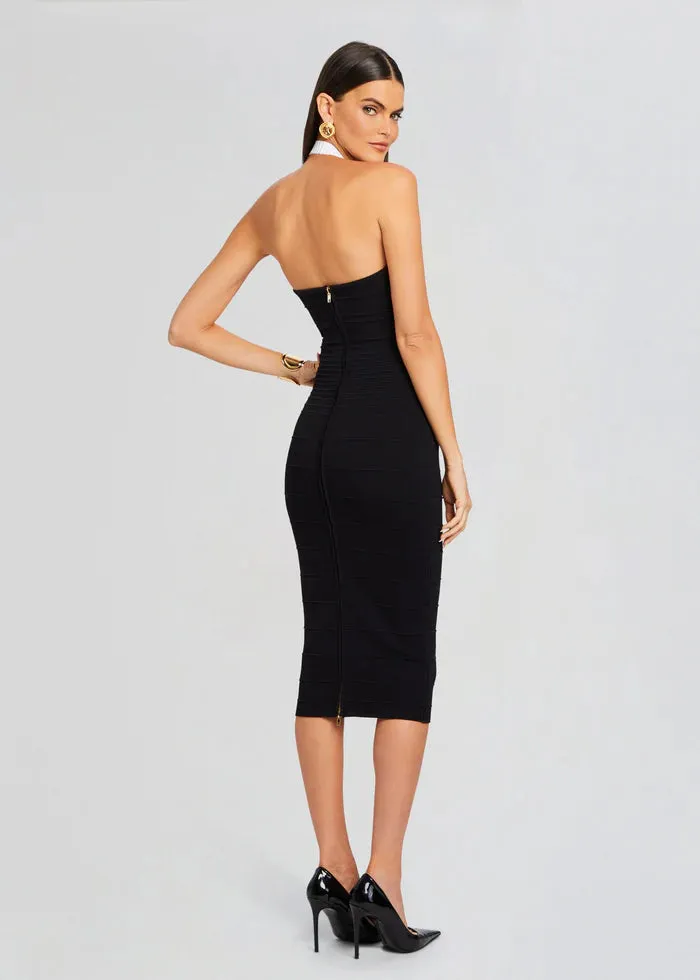 Sloane Bandage Knit Dress - Black White