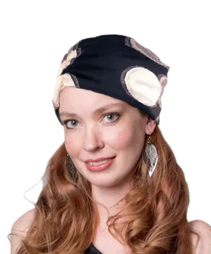 Slouchy Edith Turban Hat - Black and White! It's A Nova!