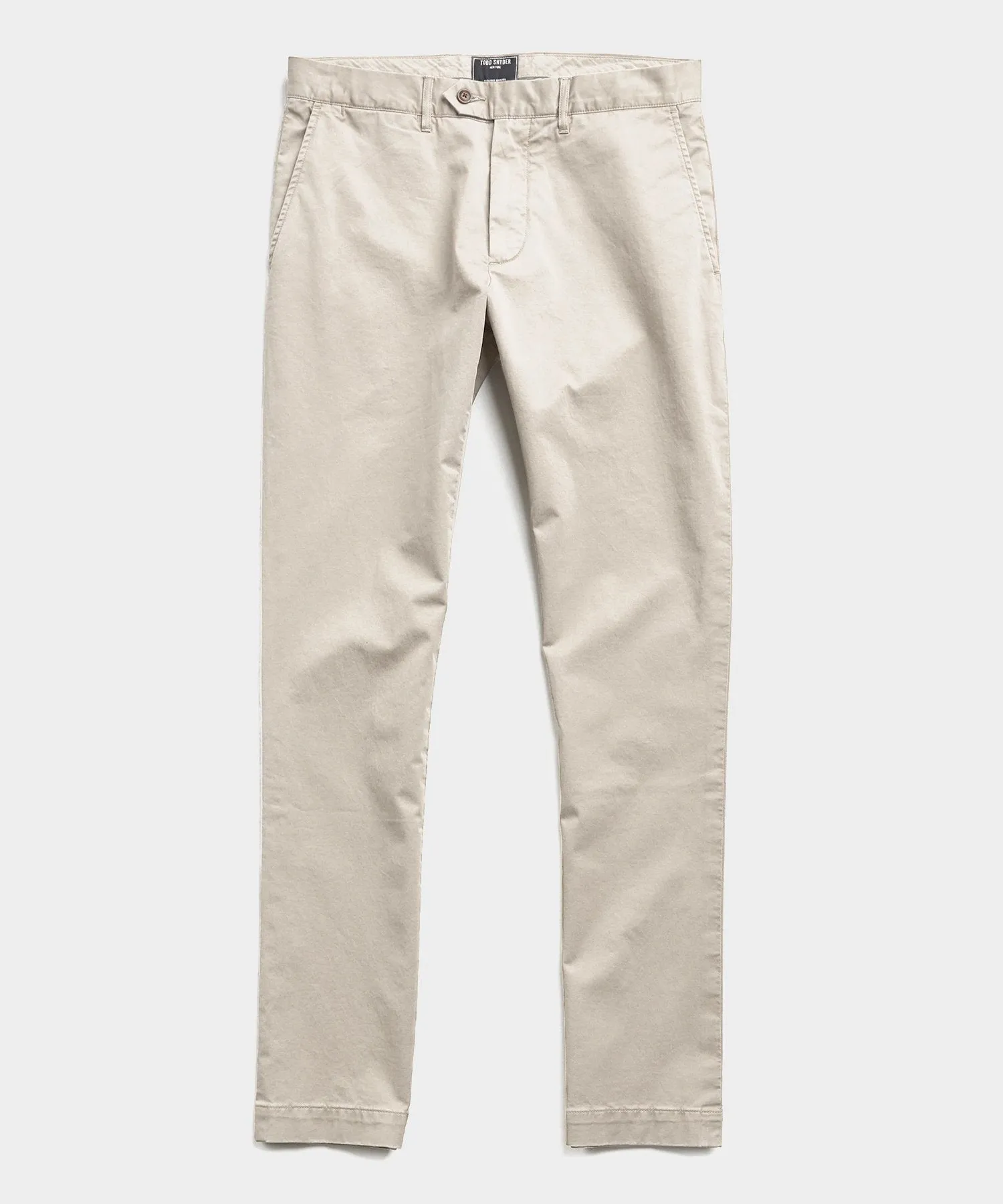 Straight Fit Tab Front Stretch Chino in Bone