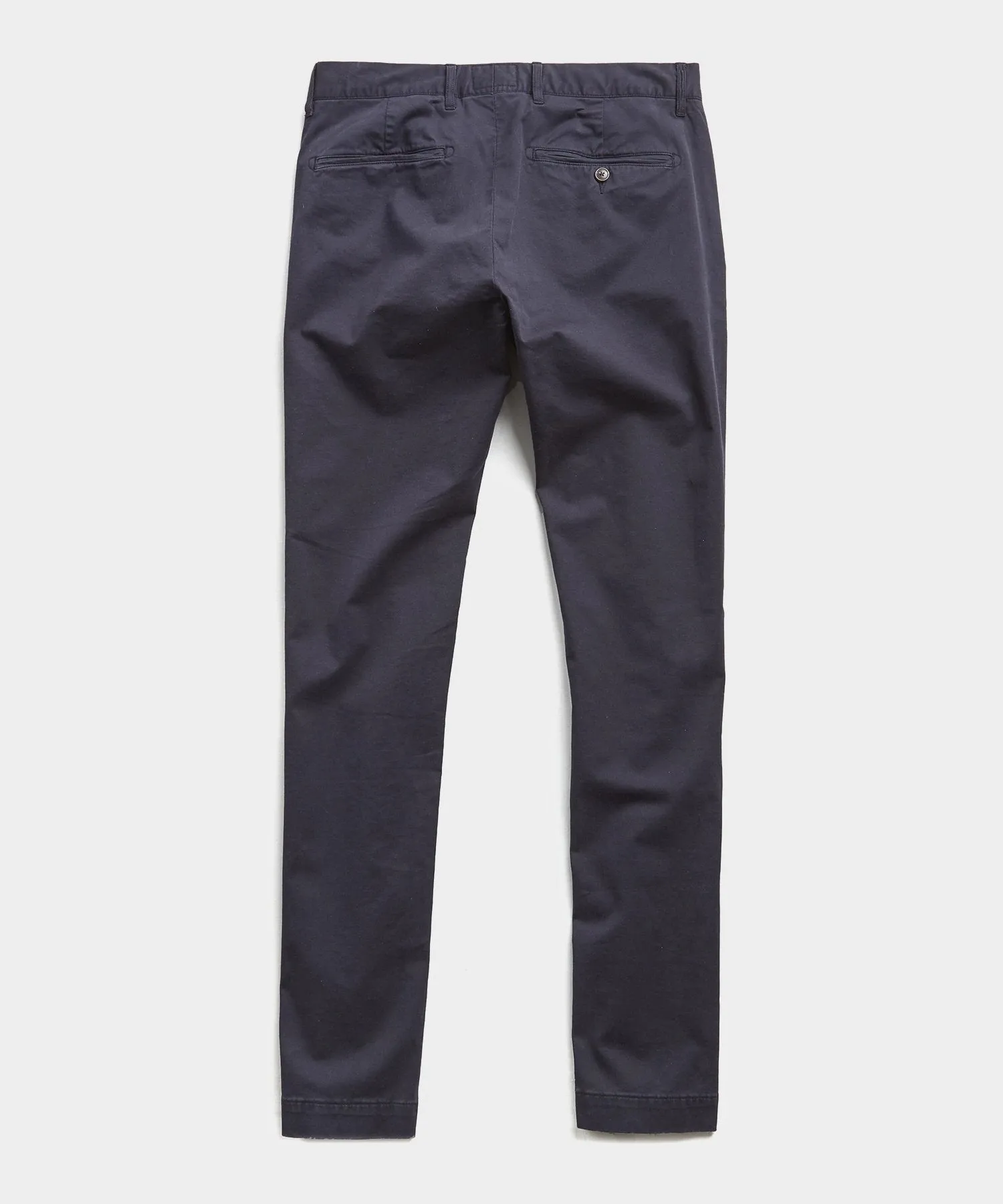 Straight Fit Tab front Stretch Chino in Navy