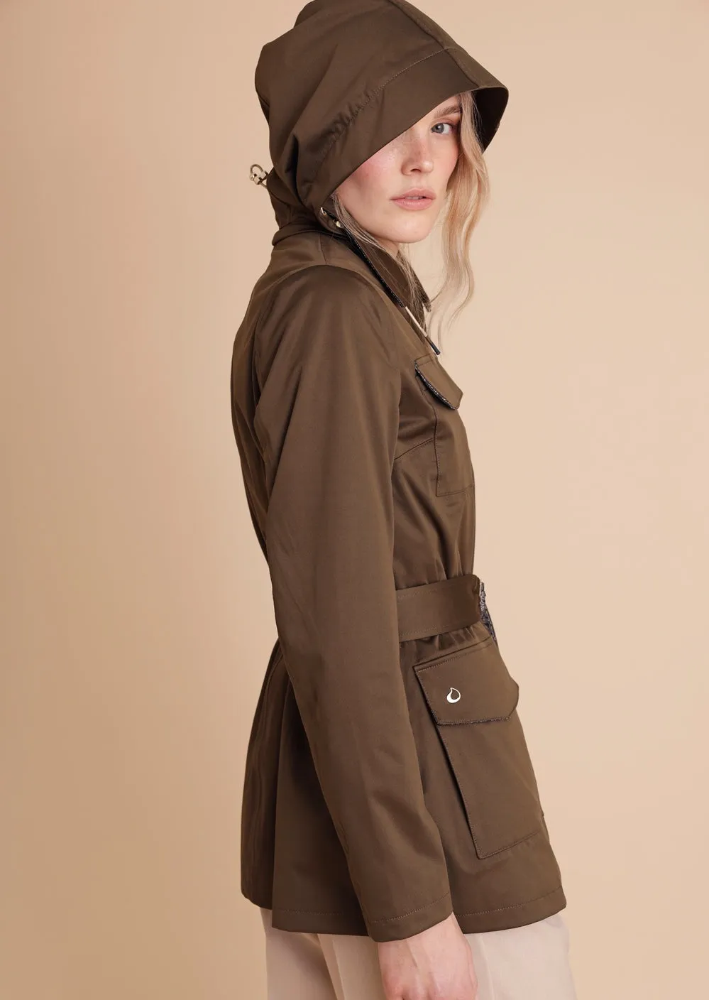 Stretchy 4-Pocket Coat - Green