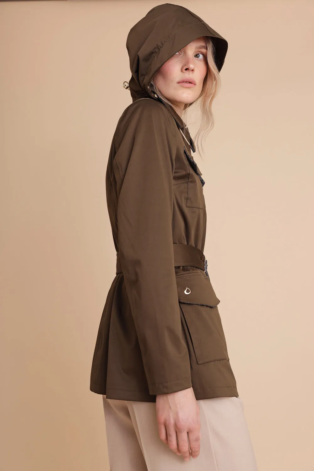 Stretchy 4-Pocket Coat - Green