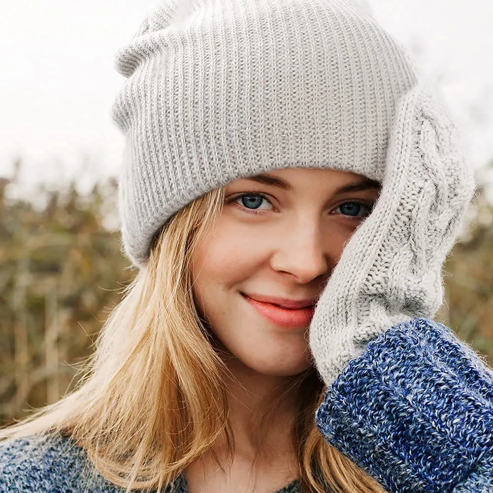 Stretchy Soft Thin Knitted Beanie Hats