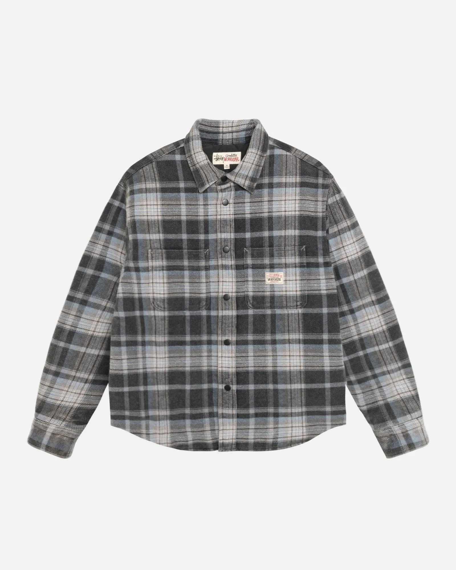 Stüssy Heavy Washed Plaid Shirt: Blue