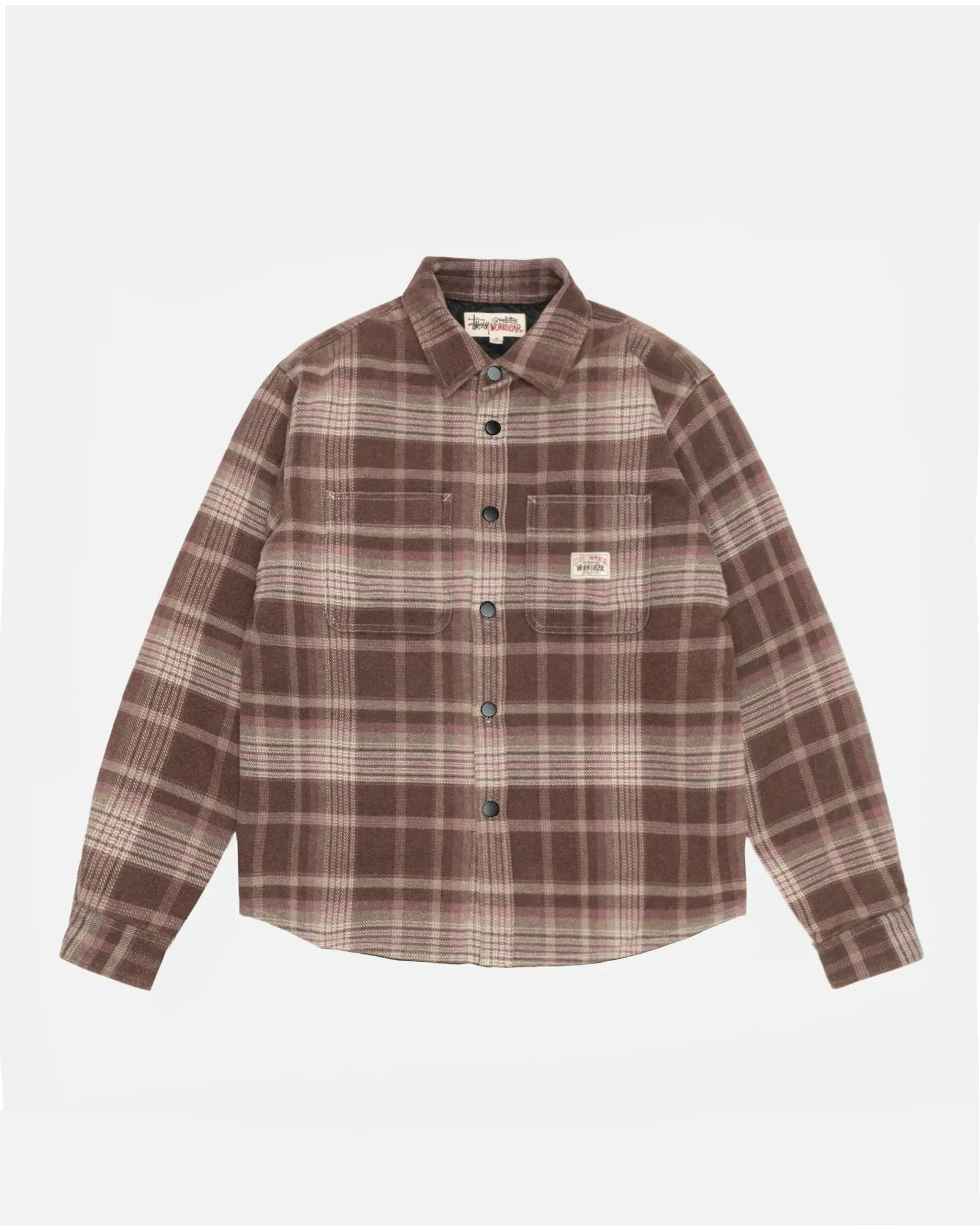 Stüssy Heavy Washed Plaid Shirt: Brown