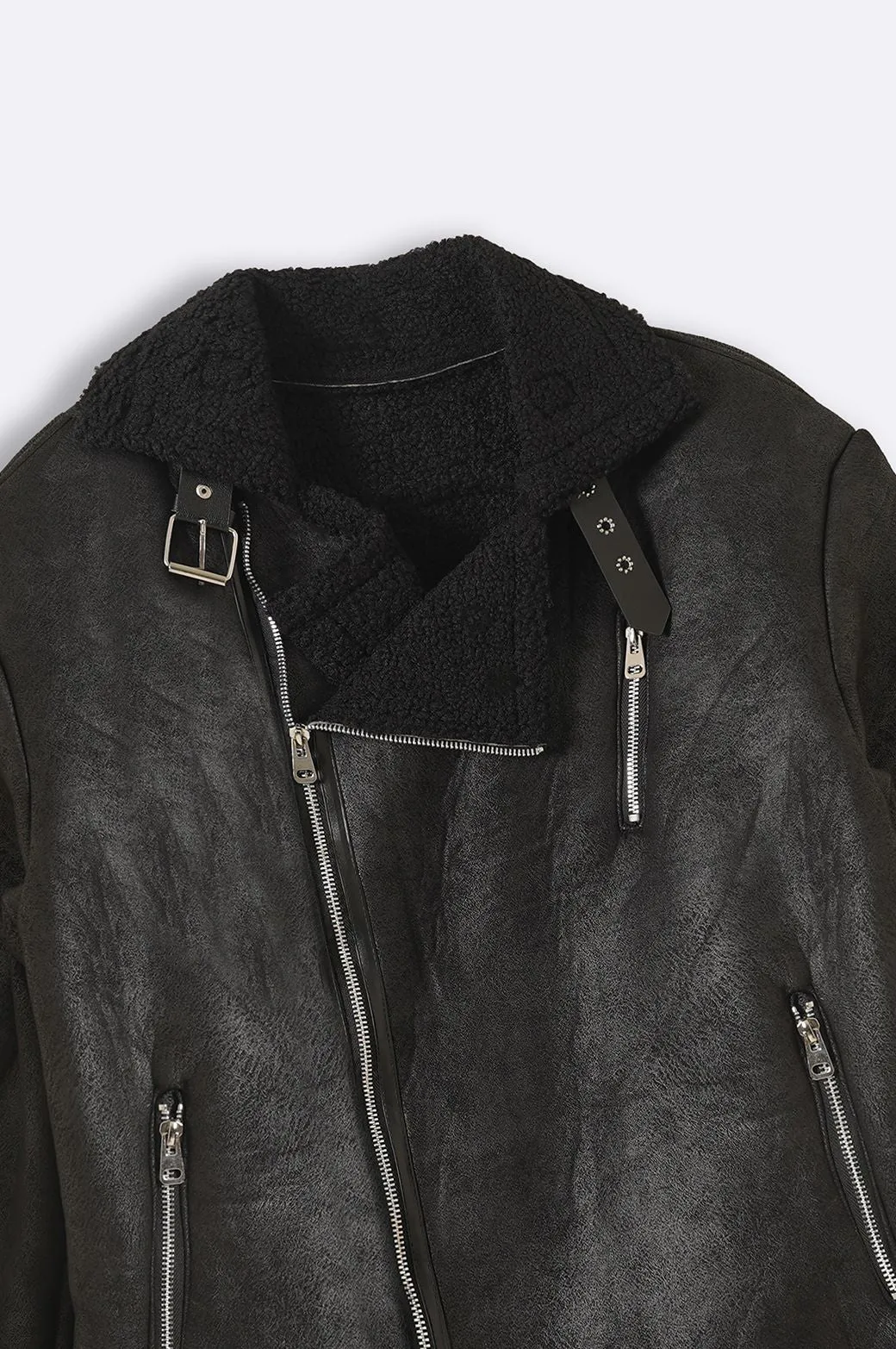 SUEDE SHEARLING JACKET