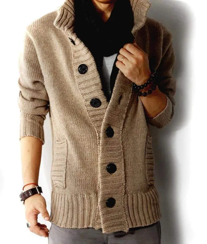 Sweater For Men Slim Cardigan Fit Jumpers Knitwear Warm Autumn Casual alternative Clothing