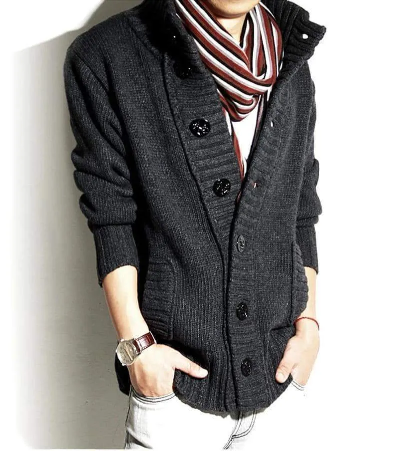 Sweater For Men Slim Cardigan Fit Jumpers Knitwear Warm Autumn Casual alternative Clothing