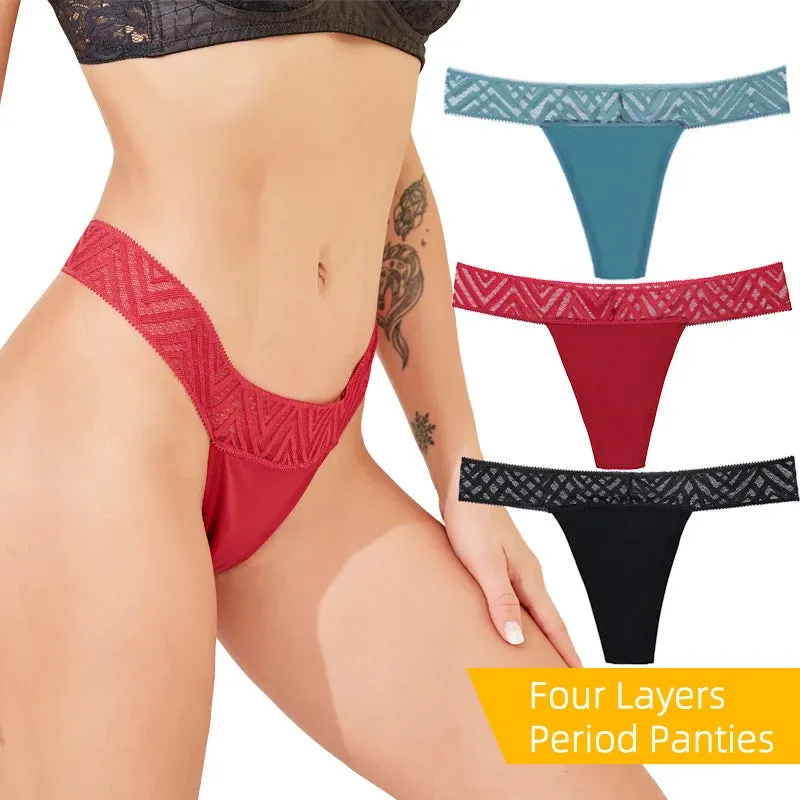 Tanga Menstruelle Vira Colores - String menstruel Flux Moyens