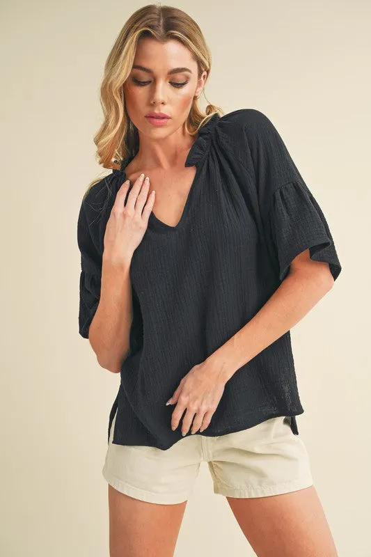 Tessa Elegant Ruffle Top