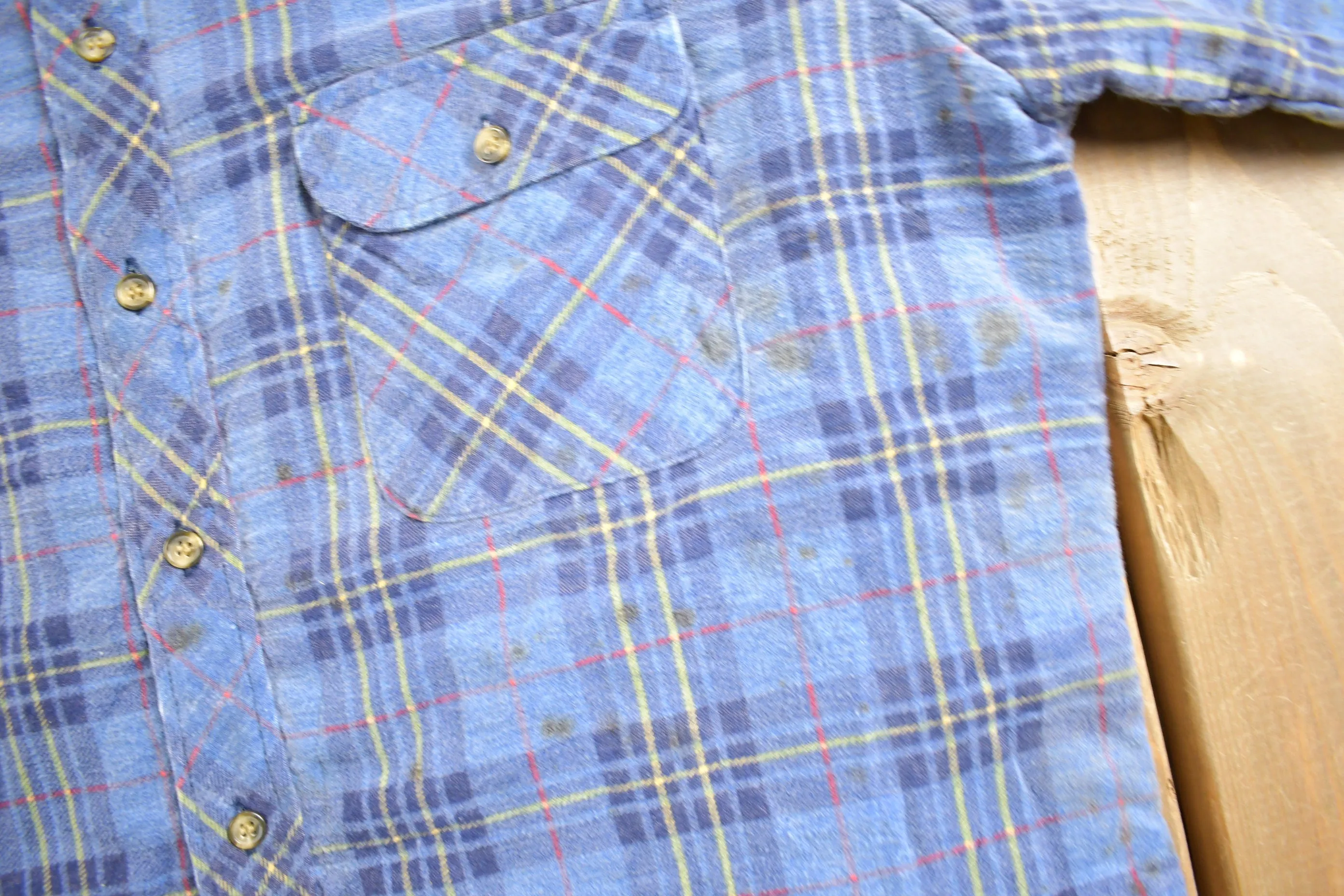 Vintage 1980s Northwest Territory Button Up Quilted Plaid Shirt