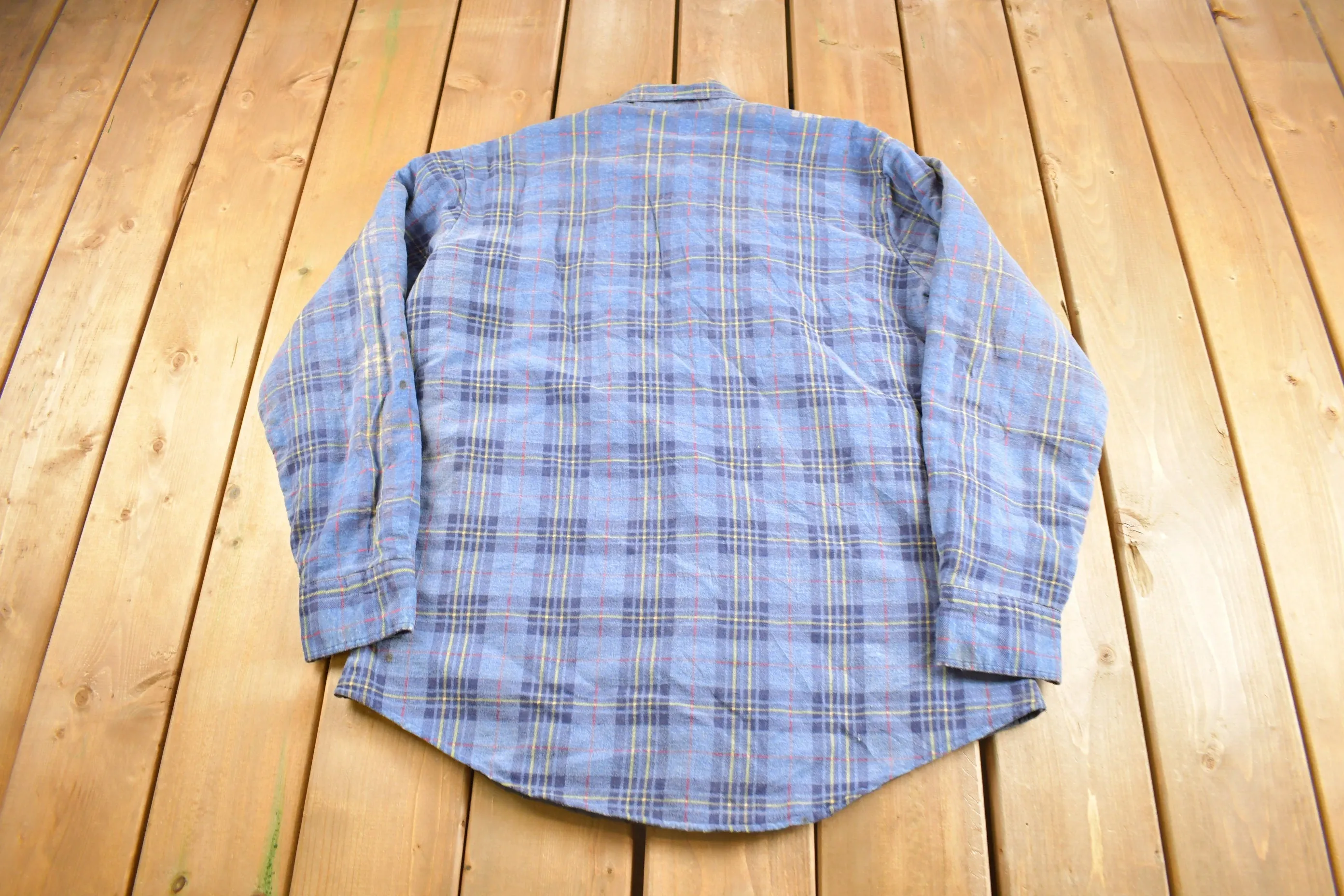 Vintage 1980s Northwest Territory Button Up Quilted Plaid Shirt