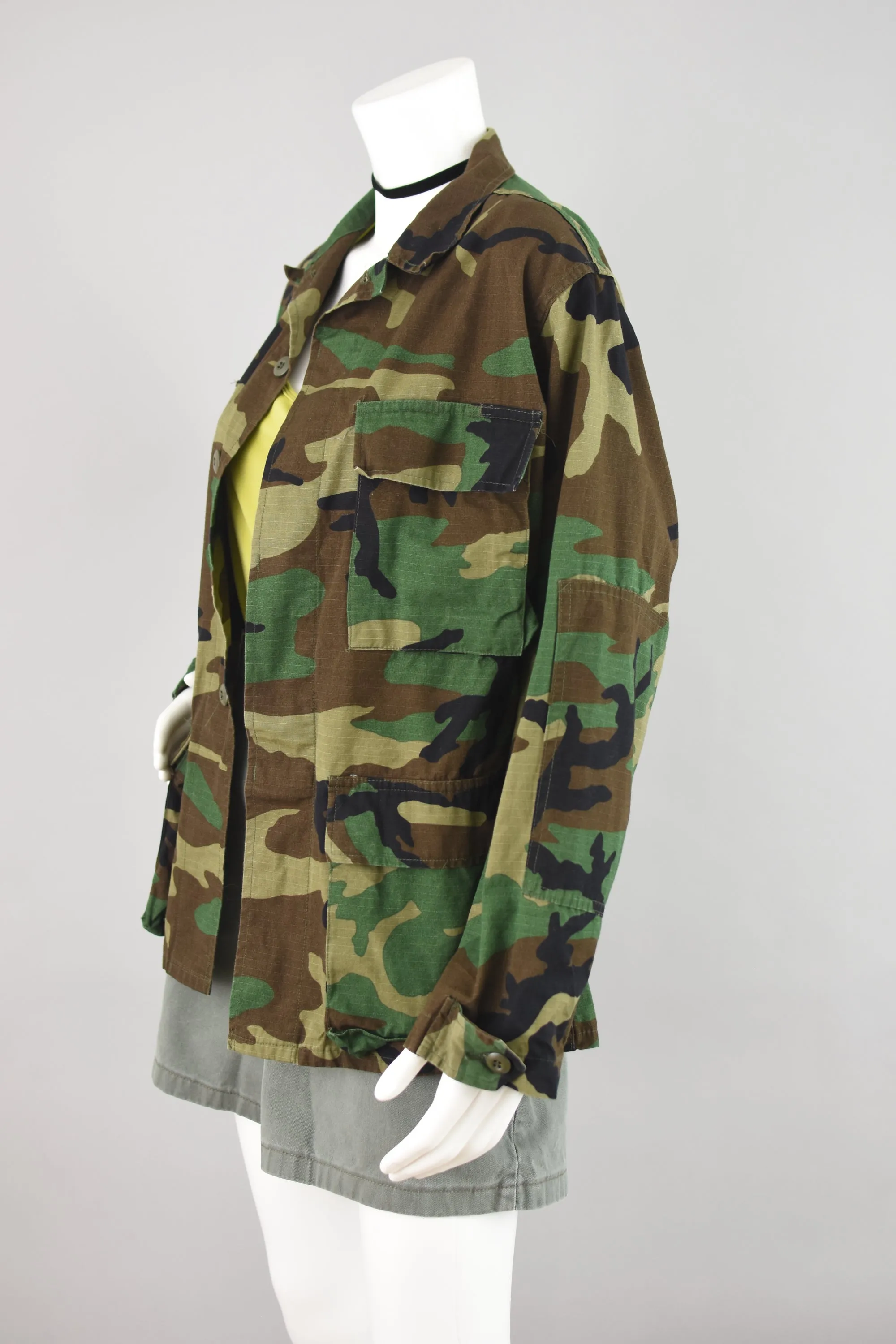 Vintage Camouflage Cargo Jacket, Men's Extra Small - Regular