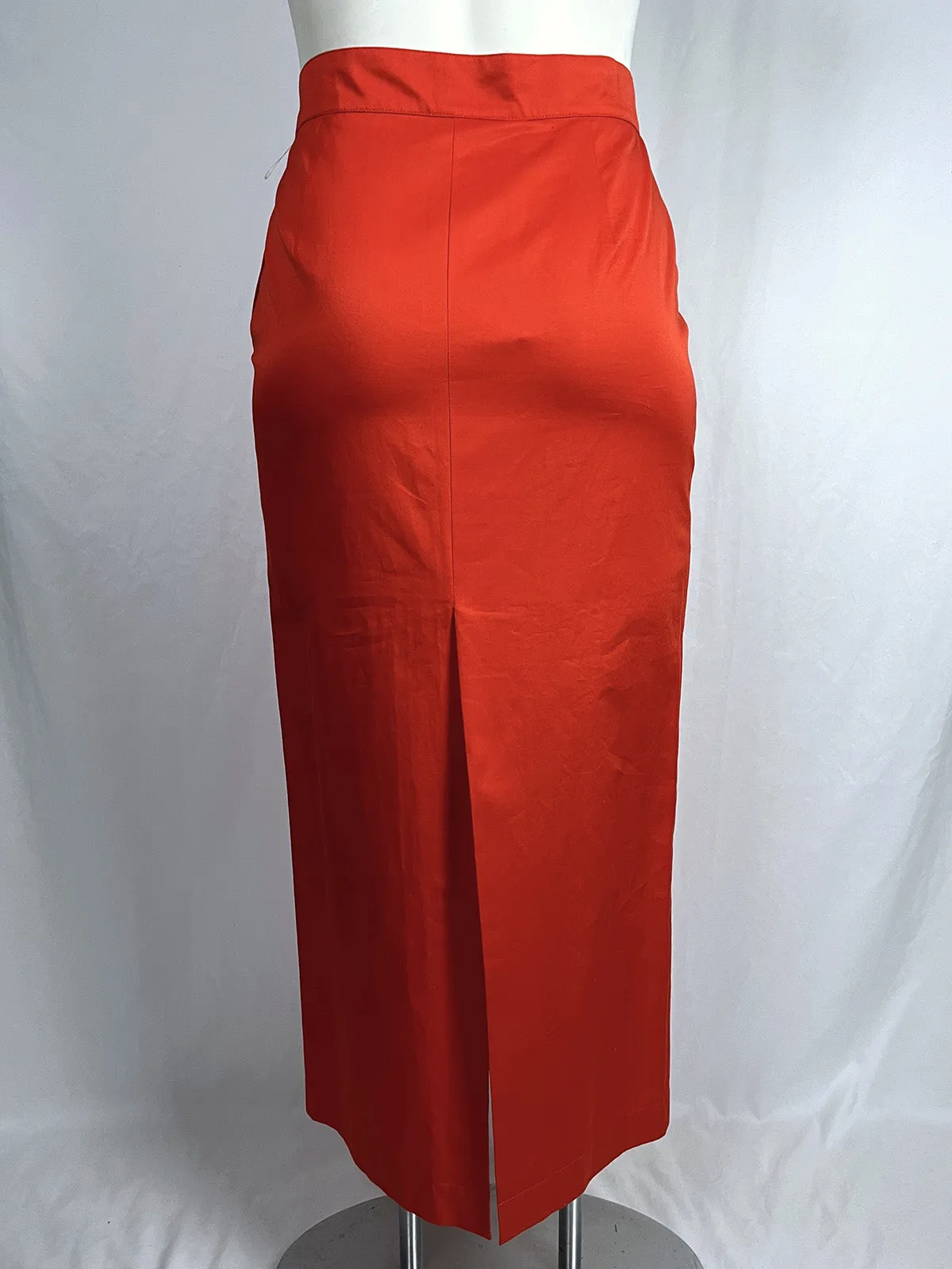 Vintage Size 14 (48) Red Cotton Pencil Skirt NWT