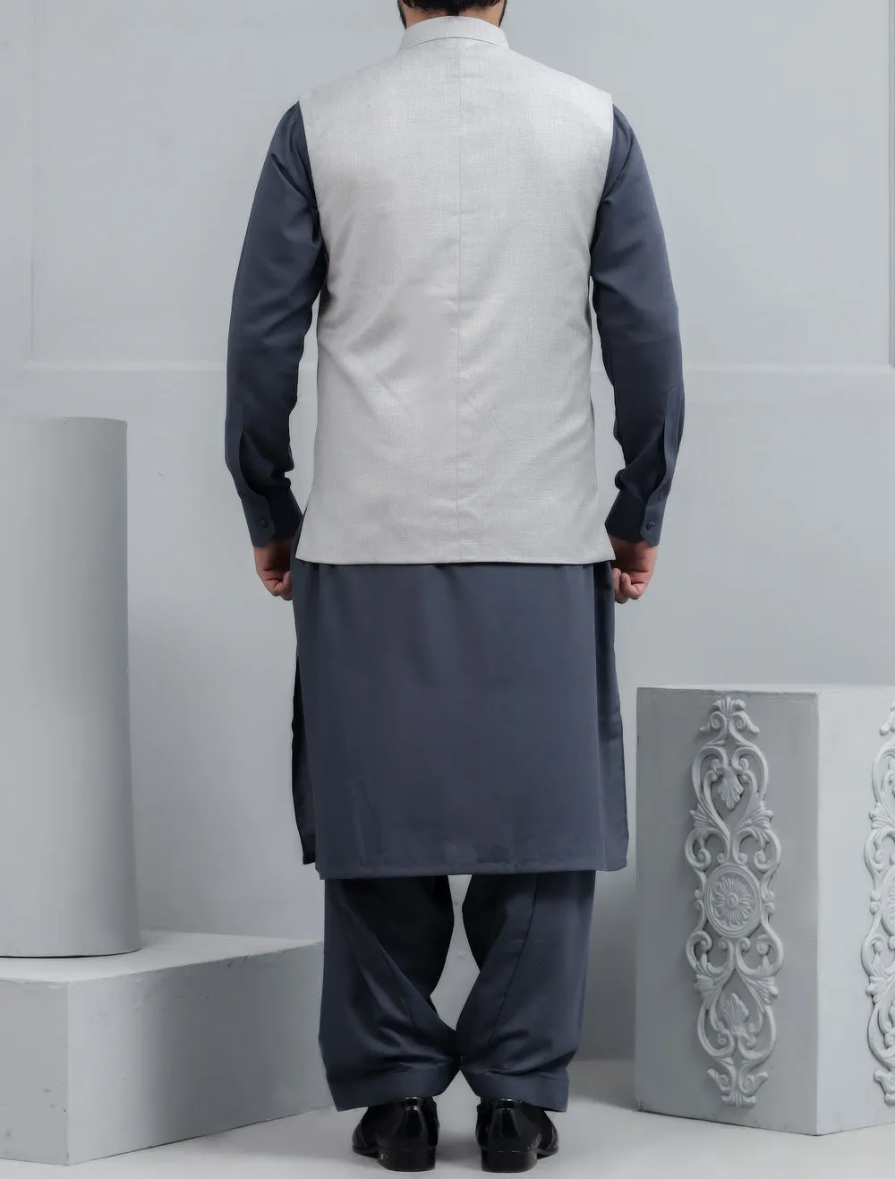 Waist coat For Men In L-Grey SKU: GA3331-L-Grey