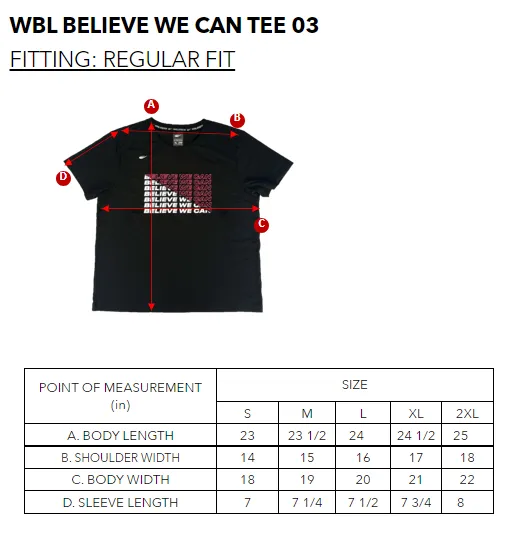 WBL BELIEVE WE CAN TEE 03