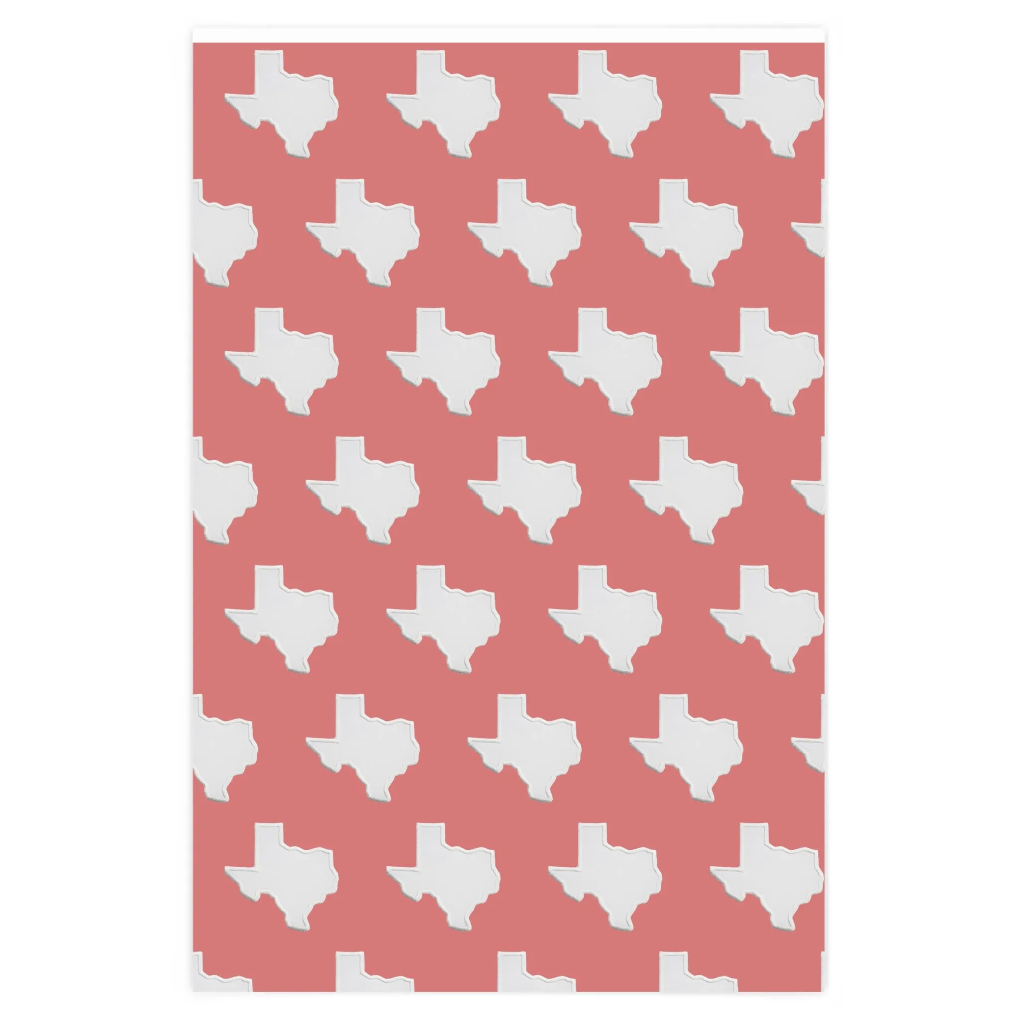 White Texas on Pink background Premium Wrapping Paper