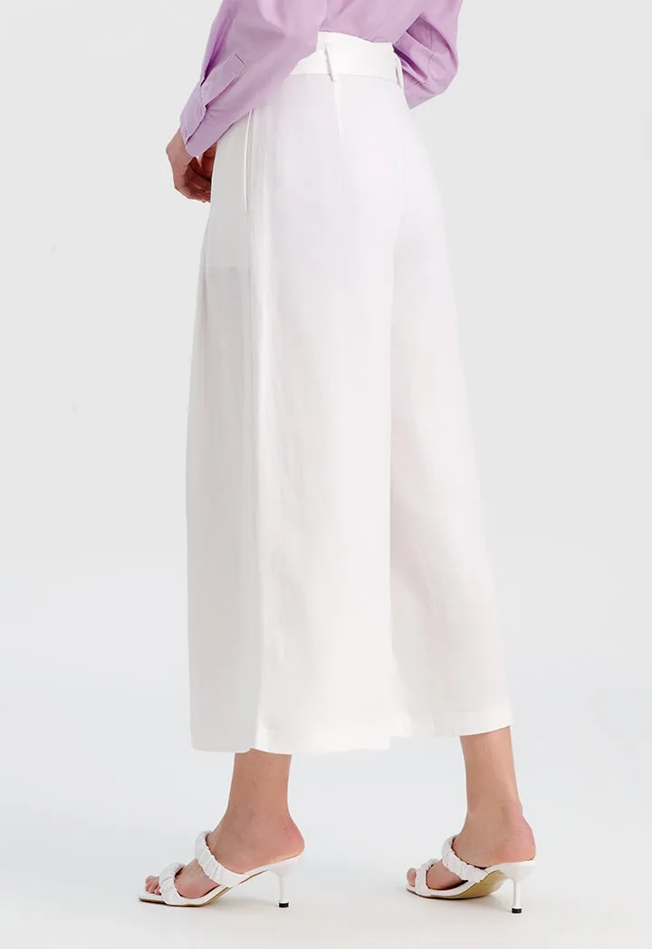 Wide Leg Culottes With Belt