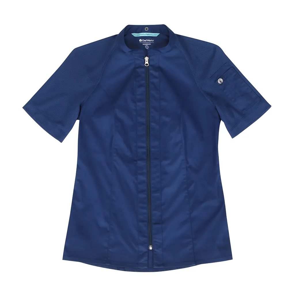 WOMEN ARCADIA CHEF COAT - Ocean Blue