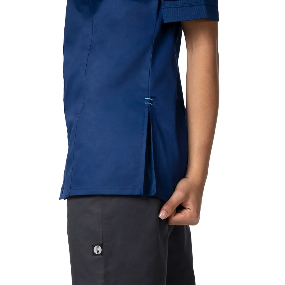 WOMEN ARCADIA CHEF COAT - Ocean Blue