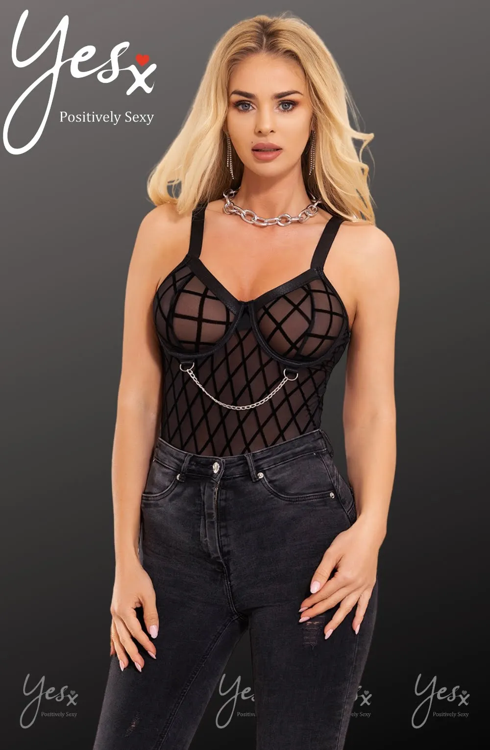 YesX YX846 Black Bodysuit